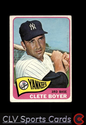 1965 topps 475 clete boyer - #475,