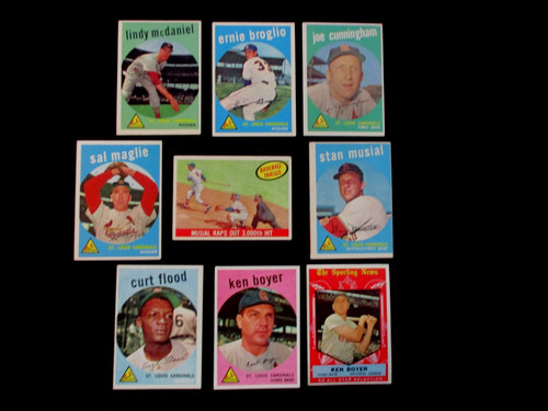 1959 topps stl cards - topps..stl, team